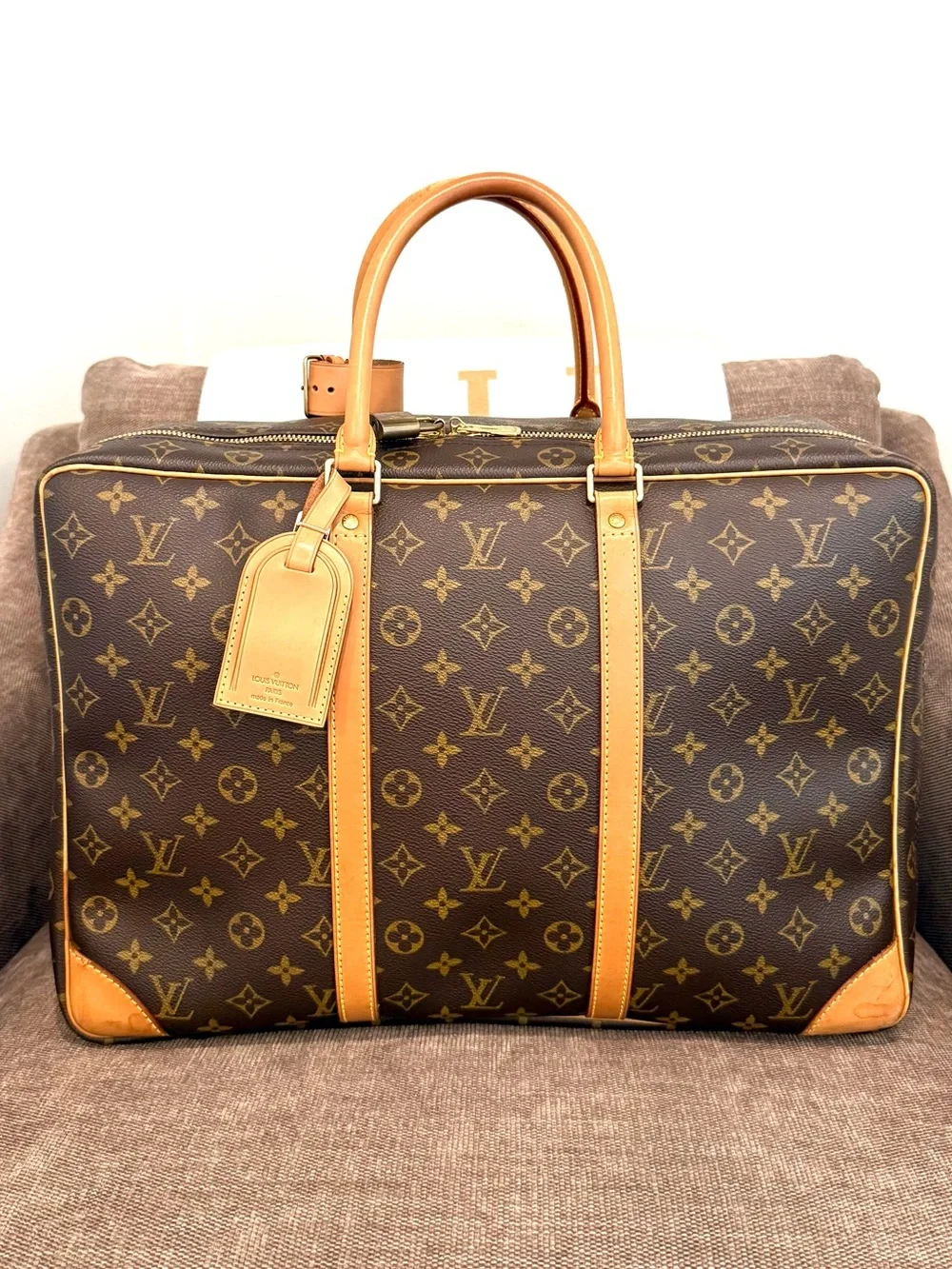 Authentic Louis Vuitton Sirius 45 travel bag M41408 brown monogram LV unisex